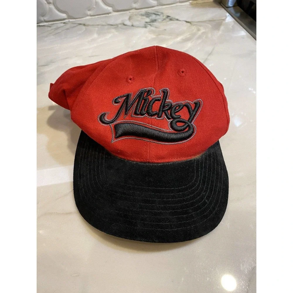 Vintage Goofy's Hat Co Mickey Mouse Adjustable Hat Letter Red Disney Rare